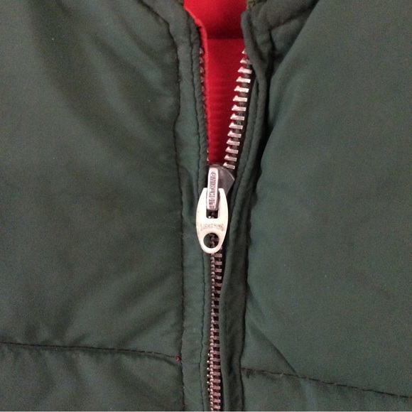 Green & Bright Orange Padded Hunting Vest Unisex Zip Front - Picture 4 of 11